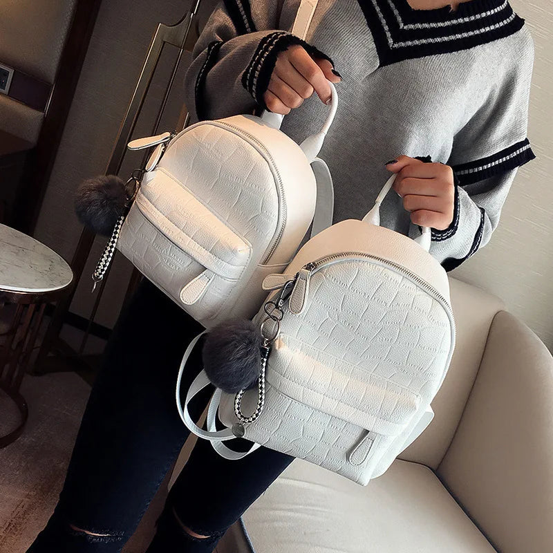 Small Women's PU Leather Mini Backpack