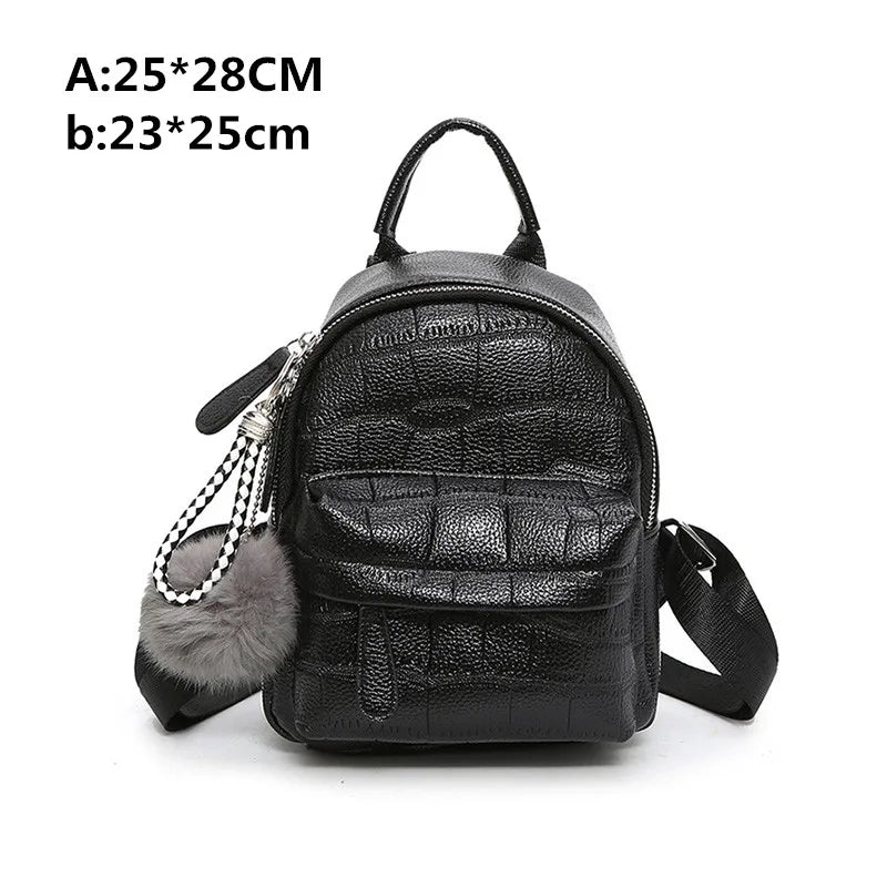 Women Small Mini Backpack PU Leather Female Back Pack Bag