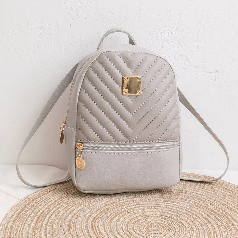 Mini Backpacks Women Shoulder Bags PU Leather School Bags for Women Ladies
