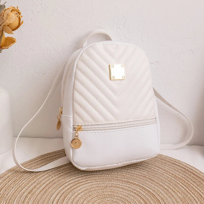 Mini Backpacks Women Shoulder Bags PU Leather School Bags for Women Ladies