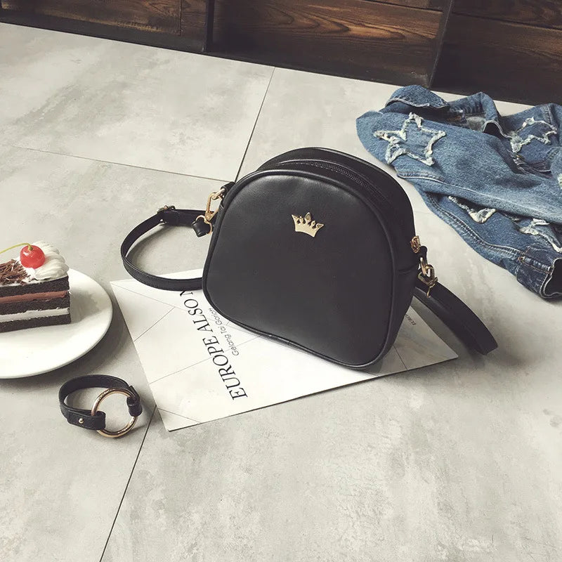 Crown Evening Bags Women Handbag Messenger Bags Pu Leather Shoulder Bag
