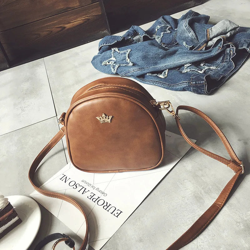 Crown Evening Bags Women Handbag Messenger Bags Pu Leather Shoulder Bag