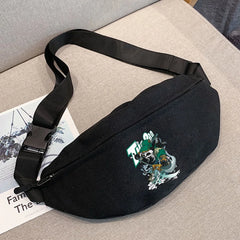 Samurai Printing Crossbody Bag Outdoor Sports Running Belt Bag