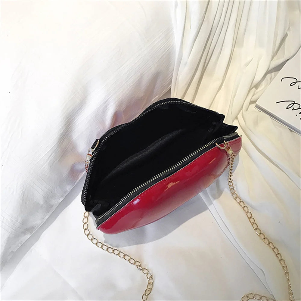 Lipstick Shaped Women's Shoulder Bag Mini Crossbody Lip Chain Bag