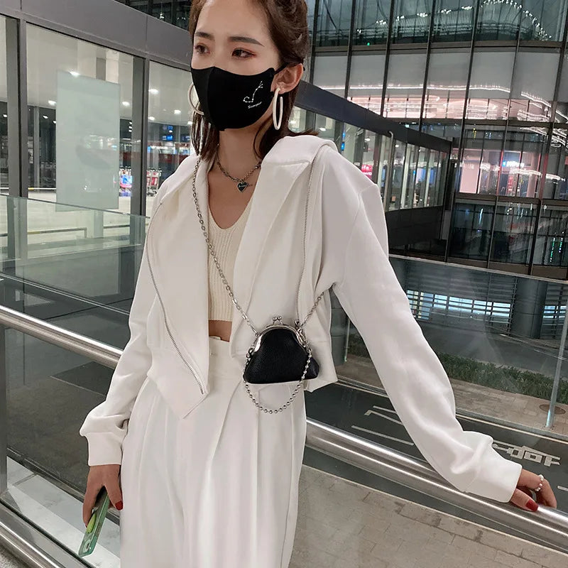 Mini Chains Clip Bag Women Shoulder Bag Small Kisslock Crossbody Bags