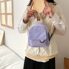 Corduroy Backpack Women School Backpack Teen Girl Bag