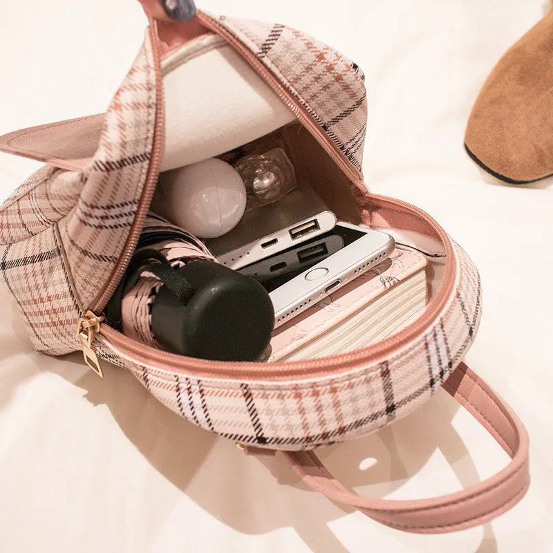 Plaid Crossbody Bag for Teenage Girl Women Shoulder Purse Style