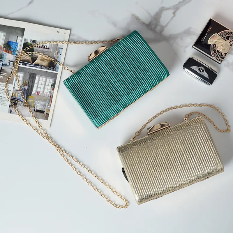 Mini Crossbody Bags Women Handbags Stripe Bling Purses Wedding Evening Wallets