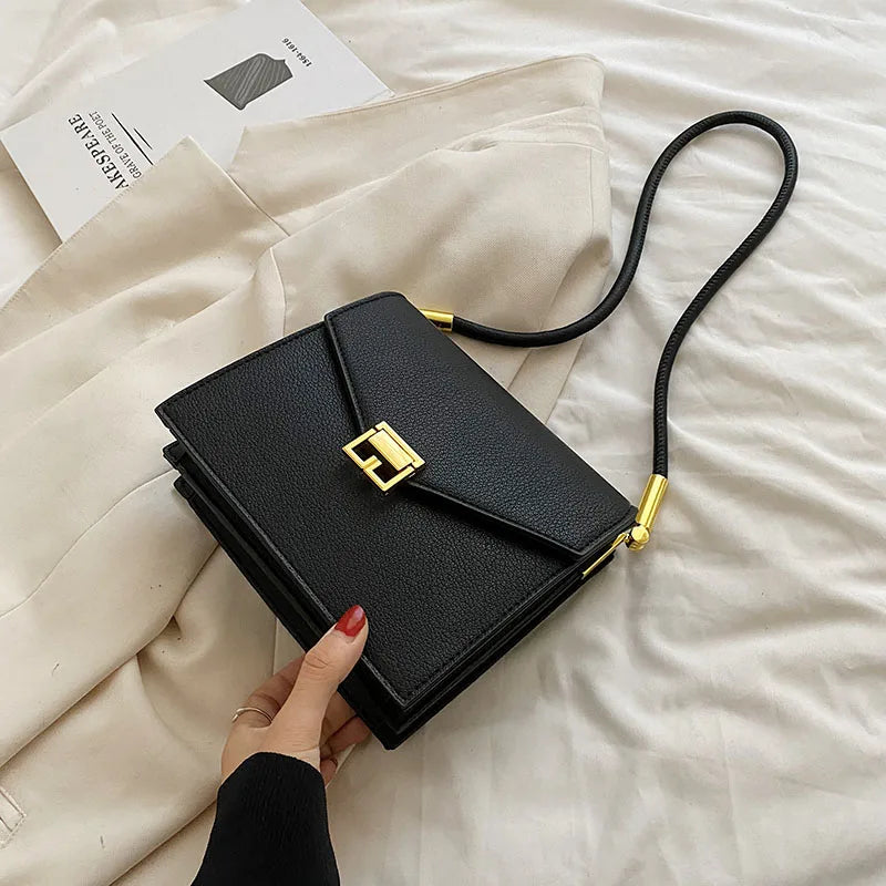 Double Layer Flap Bags Leather Handbag Female Crossbody Bag