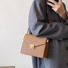 Double Layer Flap Bags Leather Handbag Female Crossbody Bag