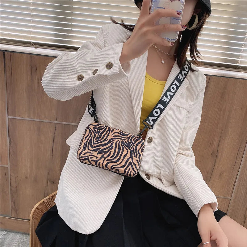 Women's Mini Crossbody Shoulder Bag PU Leather Square Phone Bag