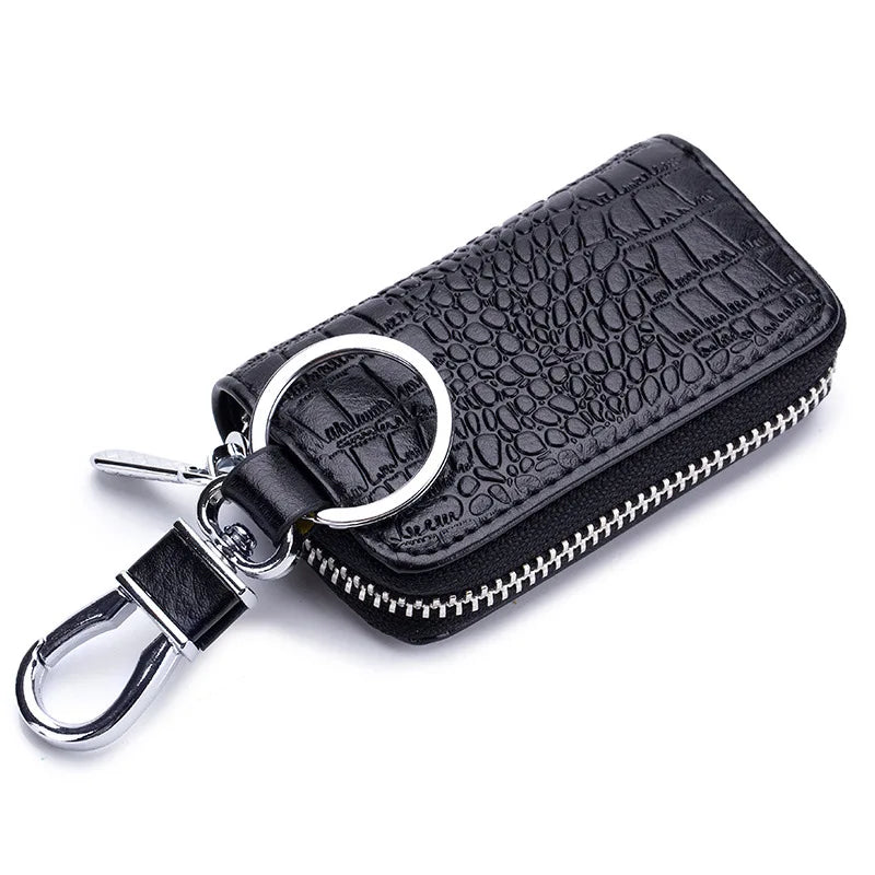 Premium Leather Keychain Housekeeper Car Key Case
