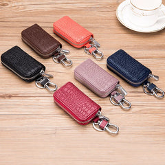 Premium Leather Keychain Housekeeper Car Key Case