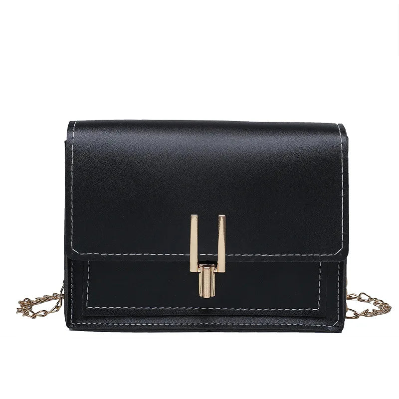 Green Leather Crossbody Bag Chain Shoulder Messenger Lady Travel Purse