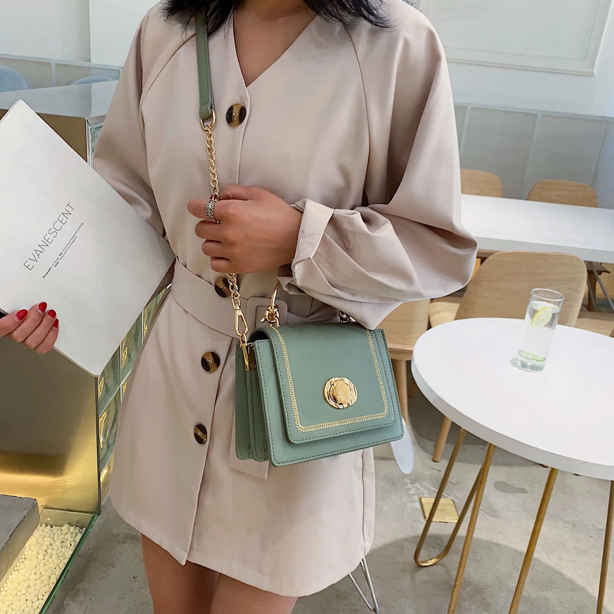 Mini Leather Handbags for Women Handle Bag Ladies Phone Purses Underarm