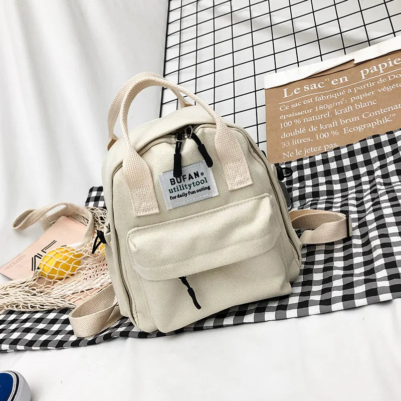 Mini Canvas Schoolgirl Shoulder Messenger Bag