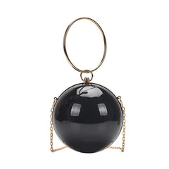 European Round Acrylic Ball Tote Party Wedding Evening Clutch Bag