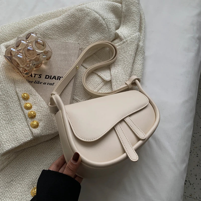Mini Flap Crossbody Bag Spring Handbag Solid Shoulder Bag for Women