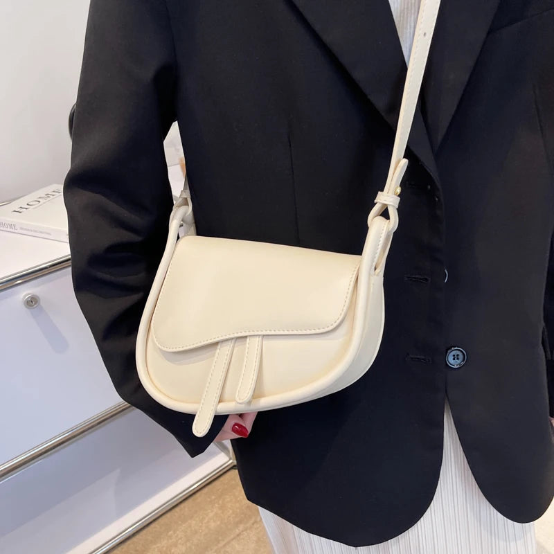 Mini Flap Crossbody Bag Spring Handbag Solid Shoulder Bag for Women