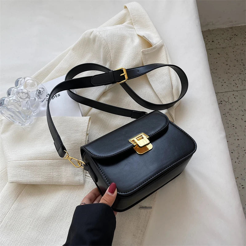 PU Leather Flap Crossbody Bag Women's Winter Handbag