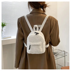 Cute Plush Mini Backpack for Women and Girls
