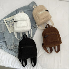 Mini Plush Backpack for Women and Girls