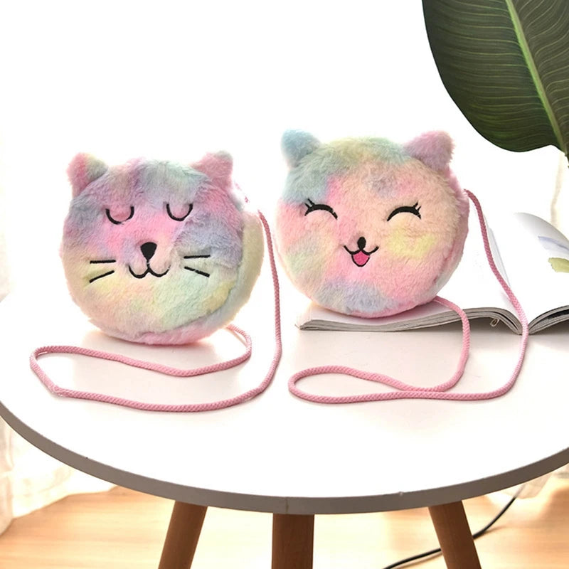 Mini Unicorn Suede Shoulder Bag Crossbody Winter Plush Phone Pouch
