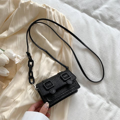 Small Messenger Bags Acrylic Chain Purse Handbag Belt Buckle