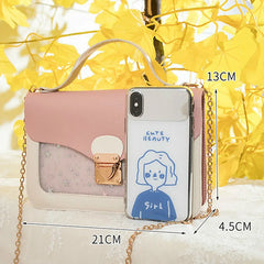Sequin Mini Square Shoulder Bag for Women, Crossbody Clutch Wallet