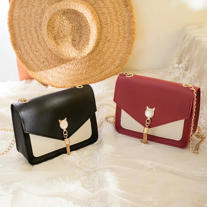 Mini Small Square Bag PU Leather Women's Handbag Chain Shoulder Messenger Bags