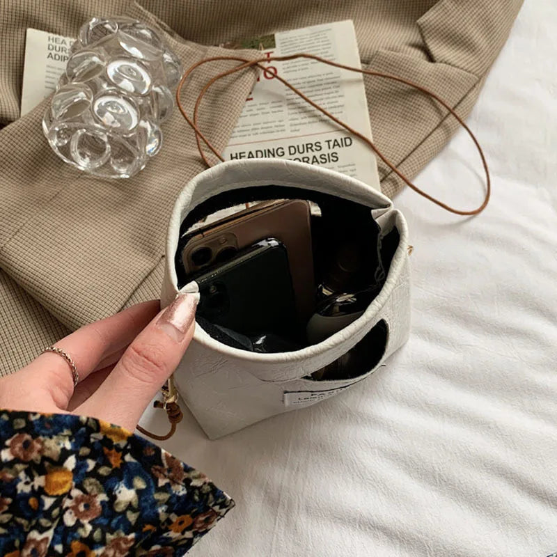 Mini Tote Bag Messenger Crossbody Bag Female Shoulder Bag Small Square