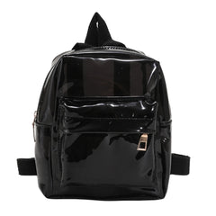 Mini Transparent Women Backpack PVC Kids Girls Clear School Bag