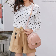 Mini Women Backpack Crossbody Bag PU Leather Multifunction Ladies Phone Pouch