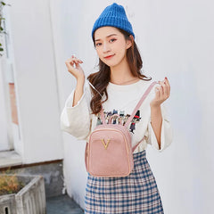 Mini Women Backpack PU Leather Drawstring Shoulder Bag Crossbody