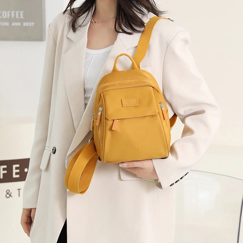 Mini Anti-theft Waterproof Nylon Women Backpack - Small Bagpack