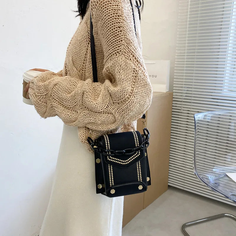 Mini Women PU Leather Shoulder Bag Flap Messenger Wallet Chain Small