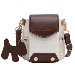Vintage Mini Women Purse Handbag PU Leather Shoulder Bag Stone Pattern Crossbody