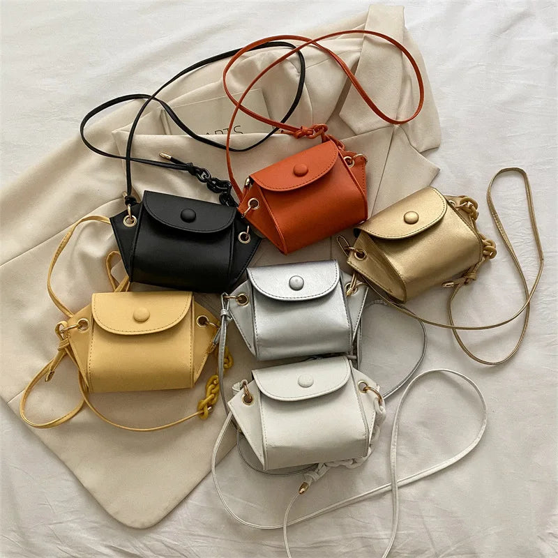 Mini Women Messenger Bag PU Leather Handbag Cross Body Shoulder Bags