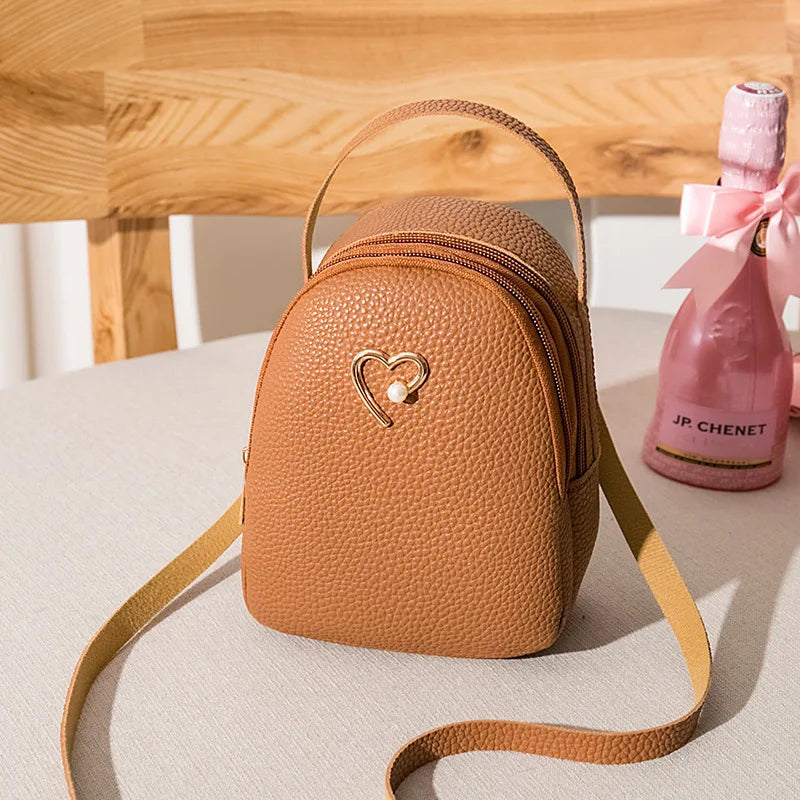Mini Women's Backpack PU Leather Shoulder Bag for Girl