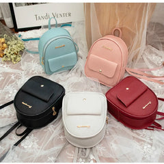 Mini PU Leather Women's Backpack Girls School Backpack