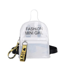 Mini Women's PVC Jelly Backpack Small Shoulder Bag Teen Girls Casual