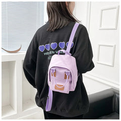 Mini Women's Canvas Backpack School Bag Retro Rucksack for Teen Girls