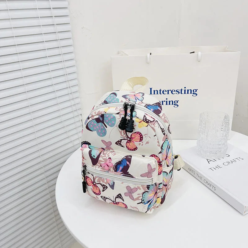 Animal Printing Mini Women's Nylon Backpack for Teen Girls