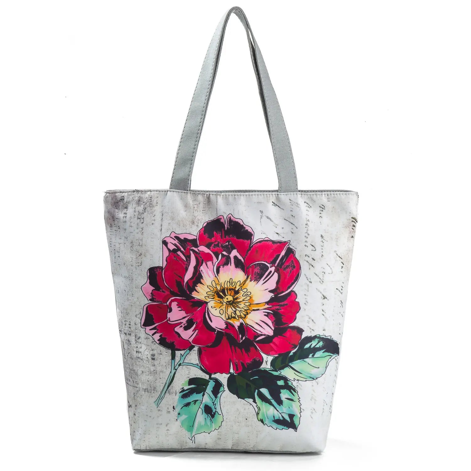 Miyahouse Pink Rose Canvas Beach Bags For Female