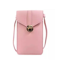 PU Leather Crossbody Bag Wallet, Letter Print Coin Purse Card Holder