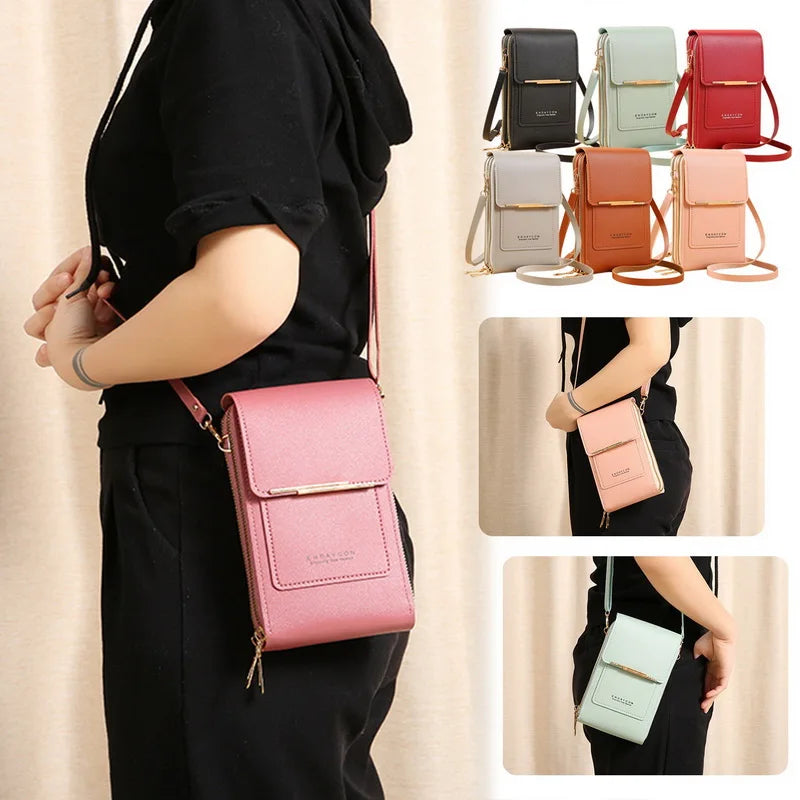 Women Bag Handbags Soft Leather Small Wallets Touch Screen Purse