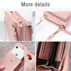Mushroom Print Cell Phone Crossbody Bag Wallet Organizer