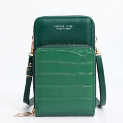 Metal Crossbody Bag Mini PU Leather Shoulder Messenger