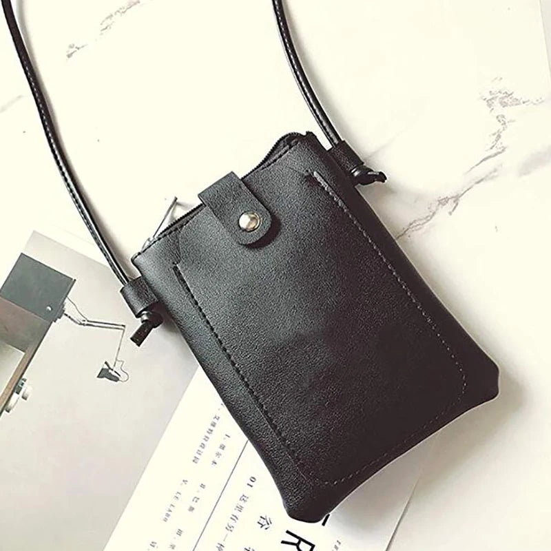 Mobile Phone Purse Smartphone Wallet Leather Shoulder Strap Handbag Women Bag
