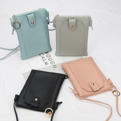 Mobile Phone Purse Smartphone Wallet Leather Shoulder Strap Handbag Women Bag
